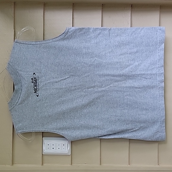 Vintage Alstyle Michigan Nascar International Speedway Tank Top Grey Youth Large - Picture 8 of 10